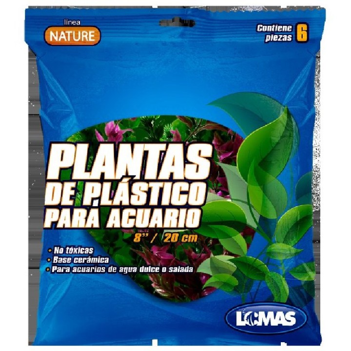 PLANTAS P/ACUARIO 8 20CMS C/6PZA