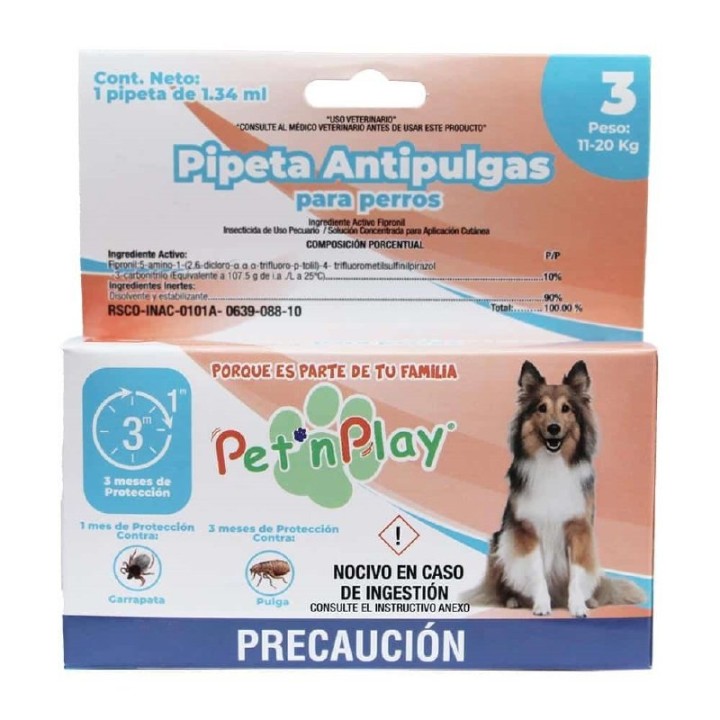 SPOT ON FIPRONIL 1.34ML 11 A 20KGS PP