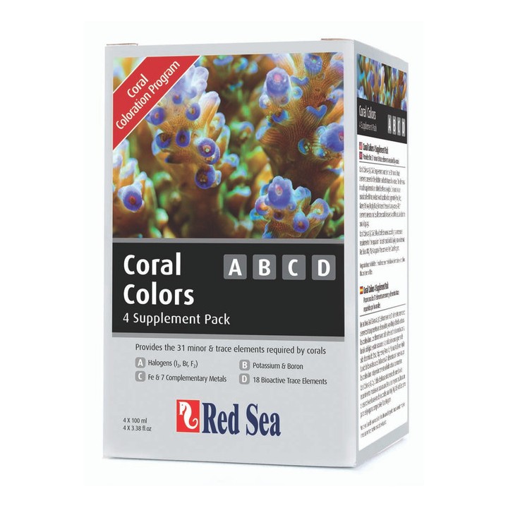 SUPLEMENTO RED SEA CORAL COLORS ABCD 4 X 100ML