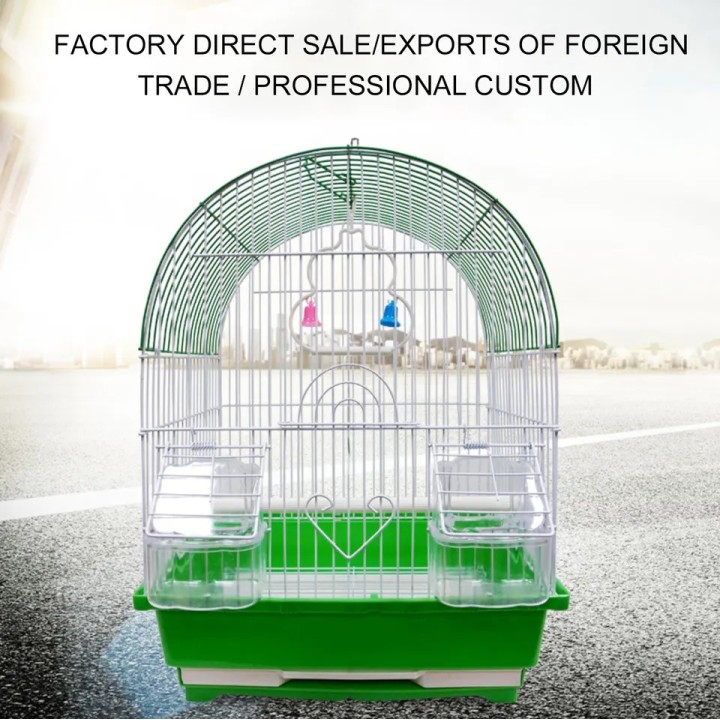 JAULA AVES CURVA 30X23X39CM VERDE
