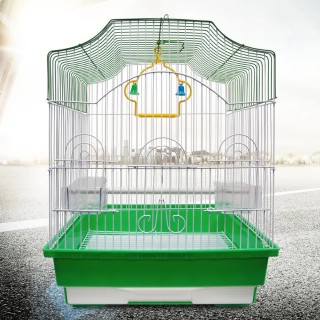 JAULA AVES CUBO 30X23X39CM VERDE