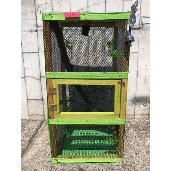 IGUANARIO MED FERI 30X30X60CM VERDE