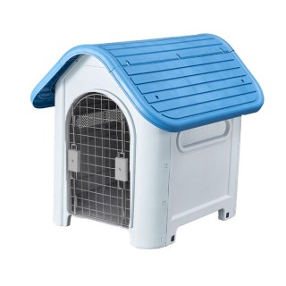 CASA P/MASCOTA DE TEJA C/PUERTA CHICA OX AZUL