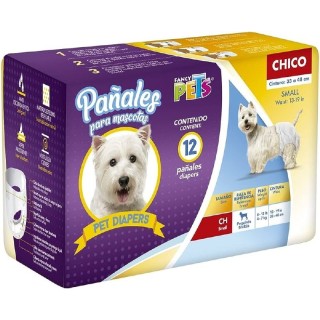 PAÑALES P/PERRO DRY PET CHICO 12 PZAS.
