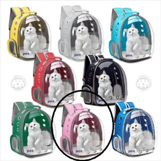 MOCHILA TRANSP SIN BURBUJA TRANSPARENTE ROSA