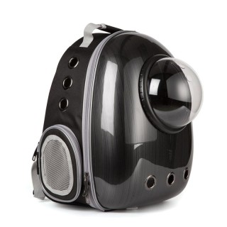 MOCHILA TRANSP CON BURBUJA TRANSPARENTE NEGRO