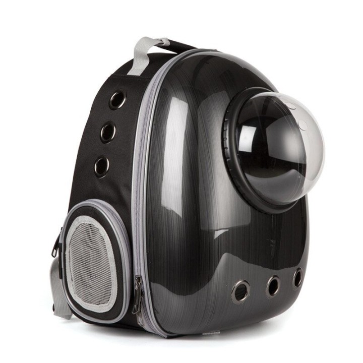 MOCHILA TRANSP CON BURBUJA TRANSPARENTE NEGRO