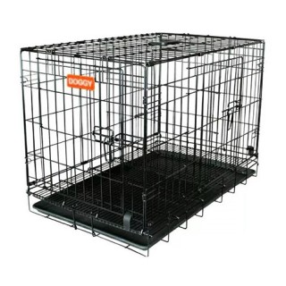 JAULA MET.IMP. DOGGY CHICA 46.5X31X35.8cm PUERTA HORIZONTAL