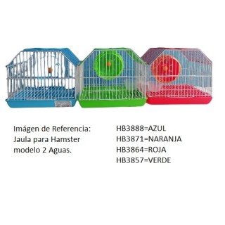 JAULA HAMSTERS DOS AGUAS NARANJA