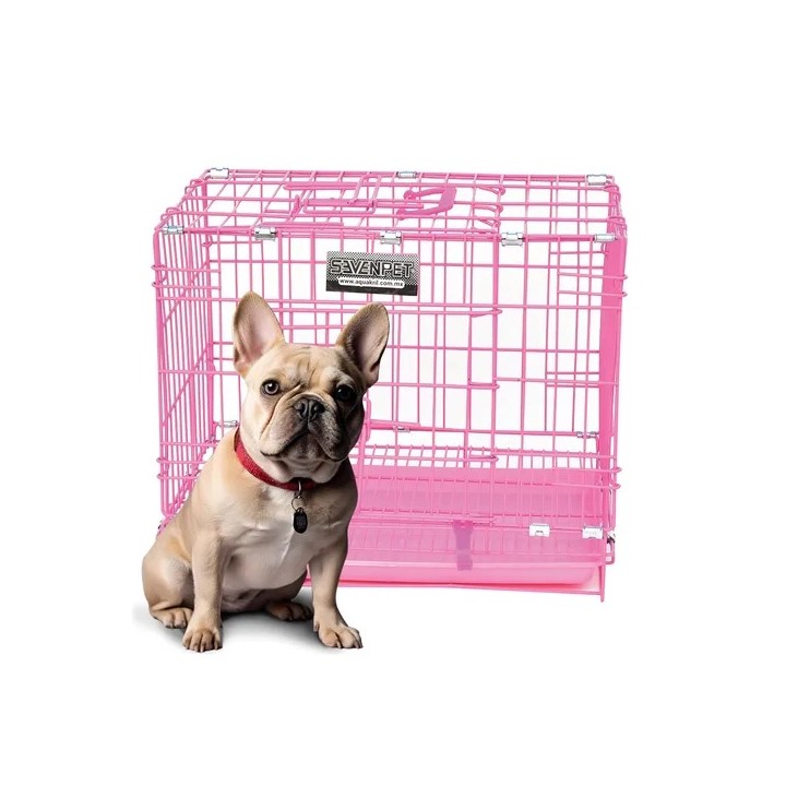 SEVENPET JAULA 45X34X40CM ROSA