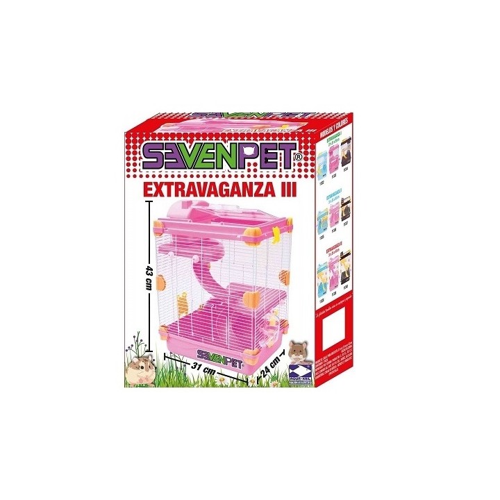 JAULA EXTRAVAGANZA III 31X24X46CM ROSA