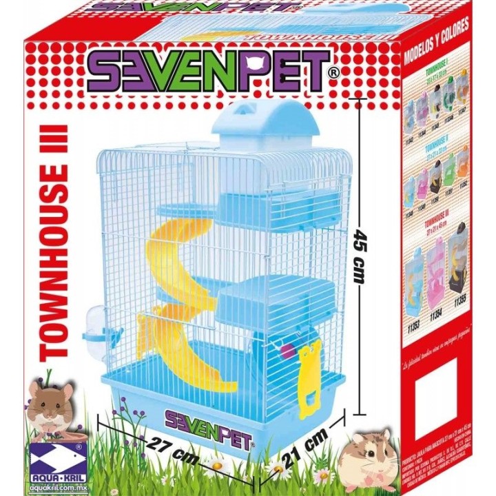 JAULA TOWN HOUSE III ROSA 27X21X45CM