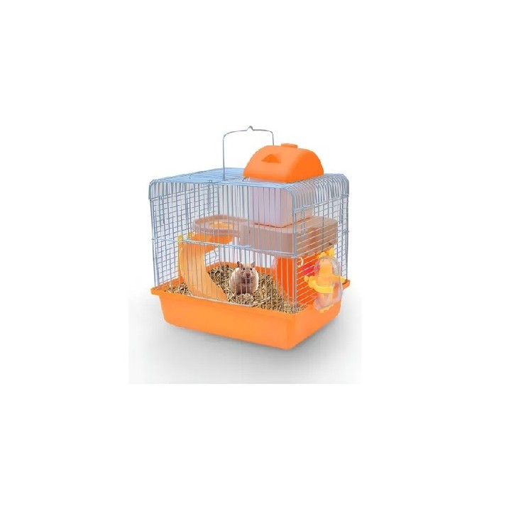 JAULA TOWN HOUSE II AMARILLO 27X21X33CM