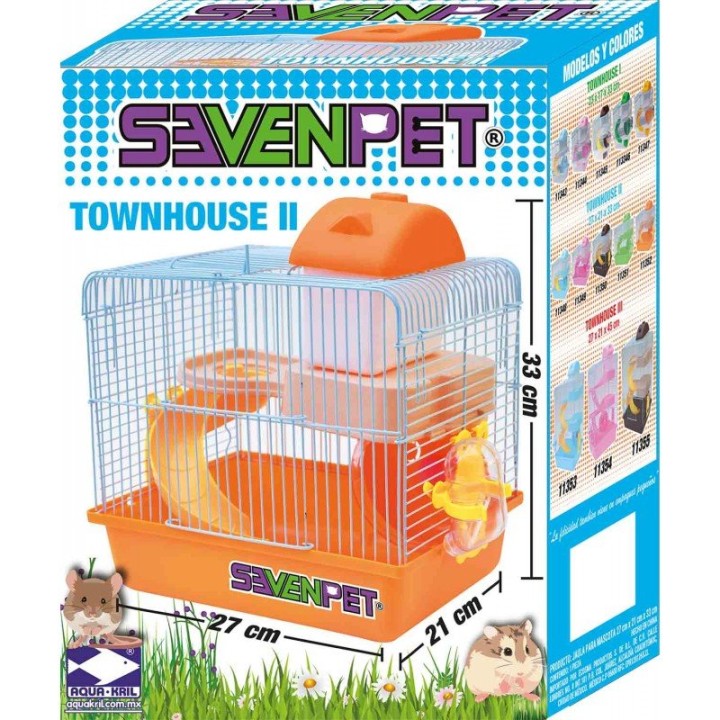 JAULA TOWN HOUSE II ROSA 27X21X33CM