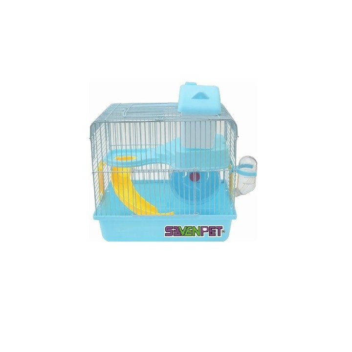 JAULA TOWN HOUSE II AZUL 27X21X33CM