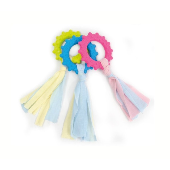 TINNY CHUMS ARO DENTADO C/HILO ALGODON 18CM