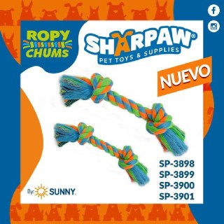 ROPY CHUMS HUESO HILO MULTICOLOR 8"