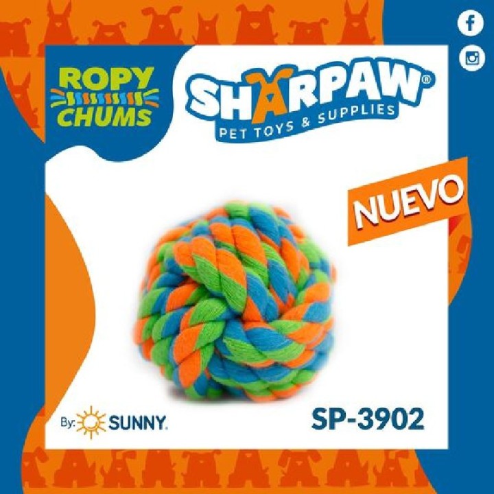 ROPY CHUMS BOLA HILO MULTICOLOR 2"