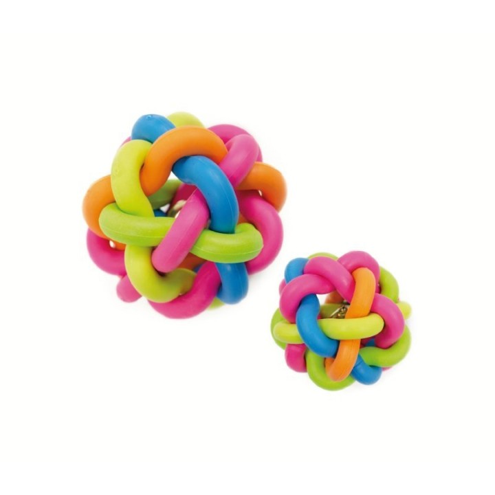 TINNY CHUMS SET 2 PELOTAS TRENZADA C/CASC. 10CM