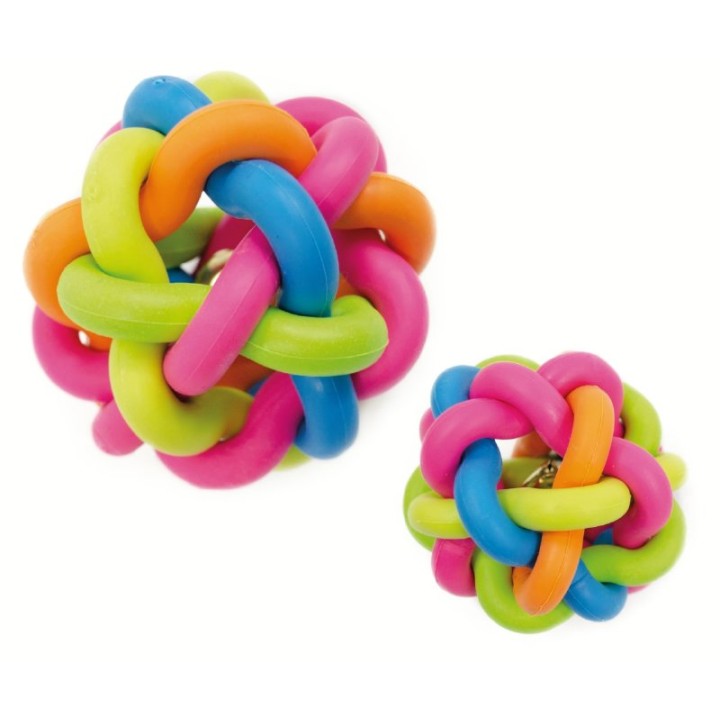 TINNY CHUMS SET 2 PELOTAS TRENZADA C/CASC. 7.5CM
