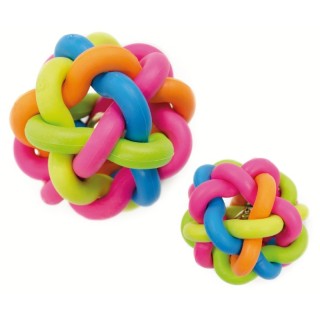 TINNY CHUMS SET 2 PELOTAS TRENZADA C/CASC. 6CM