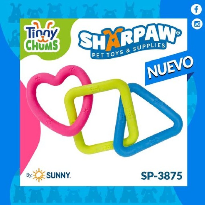 TINNY CHUMS SET TRIANGULOCUADROCORAZON 21CM