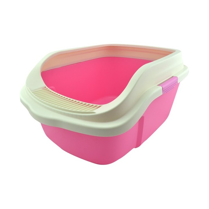 ARENERO P/GATO C/REJILLA 51.3X39X24.3CM ROSA