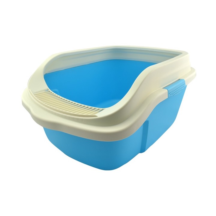 ARENERO P/GATO C/REJILLA 51.3X39X24.3CM AZUL