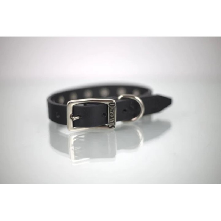 COLLAR PIEL C/ESTOPEROLES 1CM T10 NEGRO