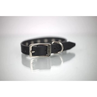 COLLAR PIEL C/ESTOPEROLES 1CM T14 NEGRO