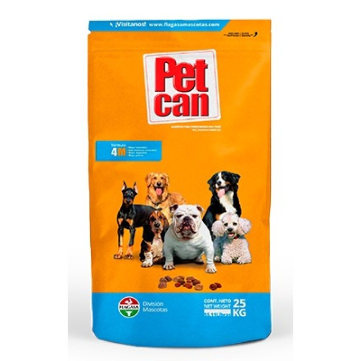 PET CAN ADULTO EMPAQUE PLASTIRAFIA 25 KG.