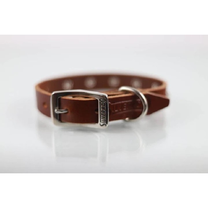 COLLAR PIEL C/ESTOPEROLES 2CM T14 PIEL