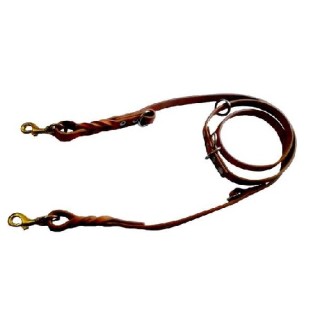 CORREA PIEL K9 POLICIA BRONCE 2X205CM