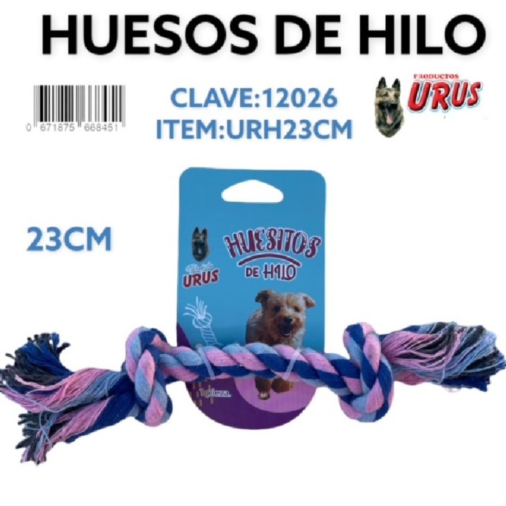 HUESO DE HILO URUS COLORES 23CM