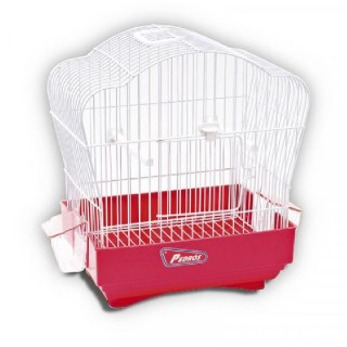 JAULA SERRANO BLANCO (BANDEJA COLOR ROJO)