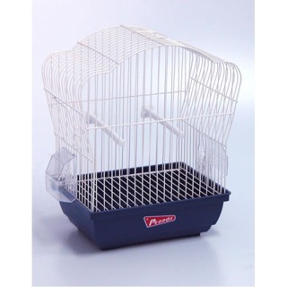 JAULA SERRANO BLANCO (BANDEJA COLOR AZUL)