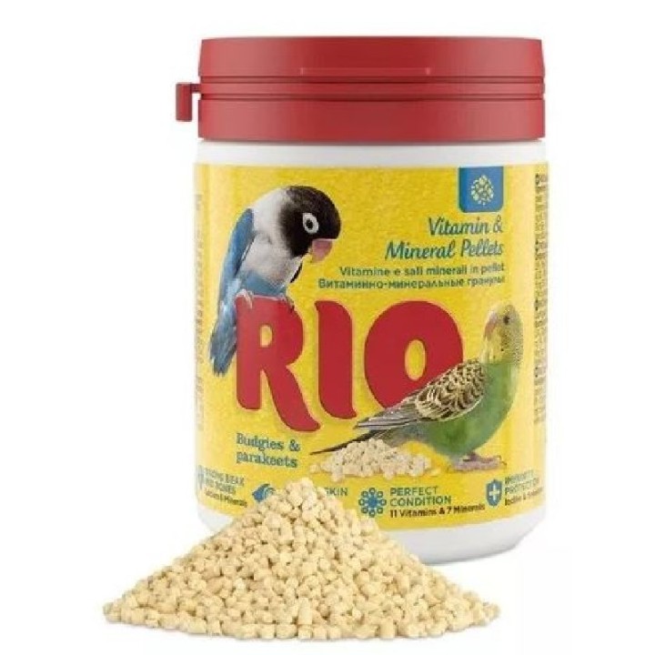 RIO/MEALBERRY VITAMINAS Y MINERALES P/PERIQUITOS Y PERICOS T/GRANDE 120 GR.