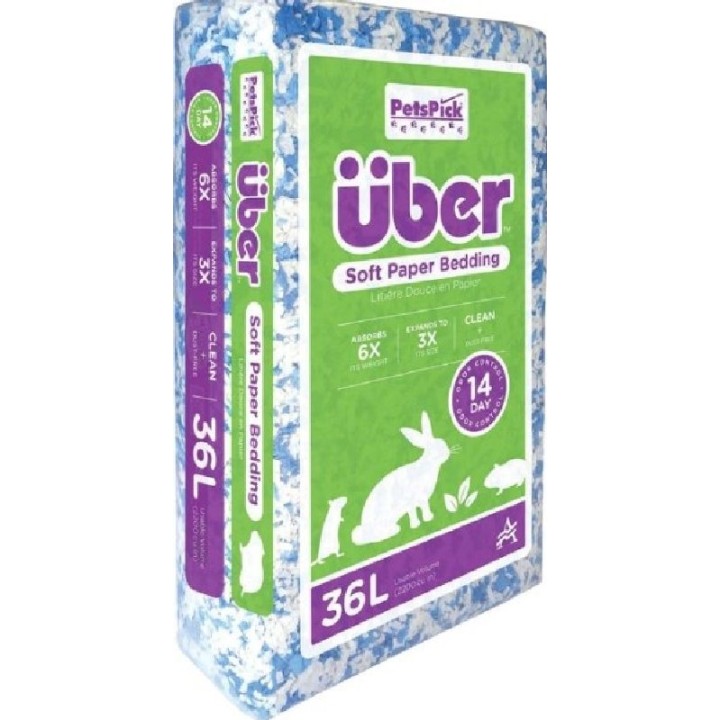 UBER BLUE/WHITE PAPER BEDDING 36L