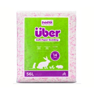 UBER PINK/WHITE PAPER BEDDING 56L