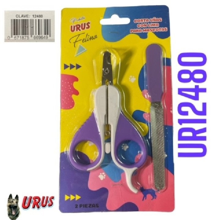 CORTAUÑAS P/GATO CON LIMA GRANDE MORADO URUS