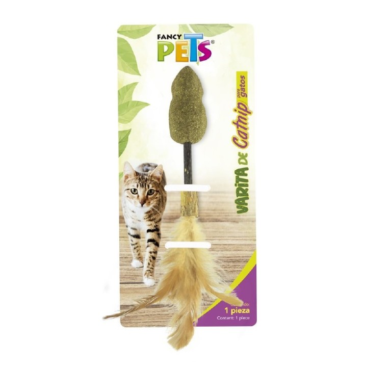 VARITA DE CATNIP RATON CON PLUMA