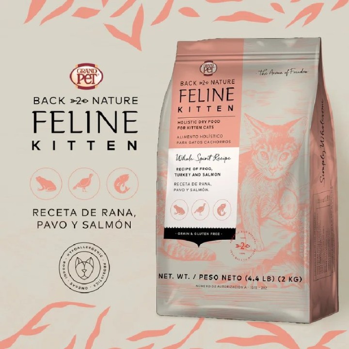 GRANDPET BACK2NATURE FELINE KITTEN 2 KG