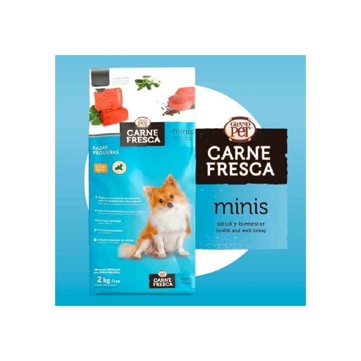 GRANDPET CARNE FRESCA MINI ADULTO RAZAS PEQUEÑAS 2 KG