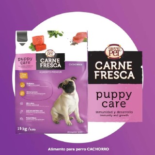 GRANDPET CARNE FRESCA PUPPY CARE CACHORRO DE TODAS LAS TALLAS 15 KG