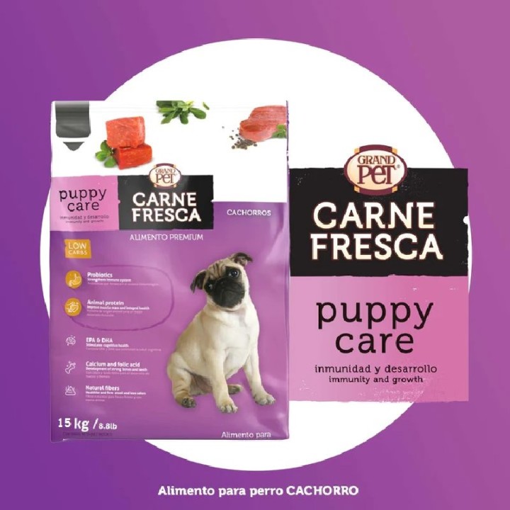 GRANDPET CARNE FRESCA PUPPY CARE CACHORRO DE TODAS LAS TALLAS 15 KG
