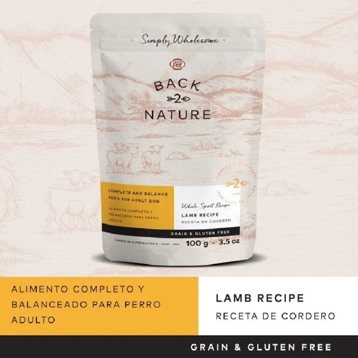 GRANDPET BACK2NATURE POUCH RECETA DE CORDERO 100 GR