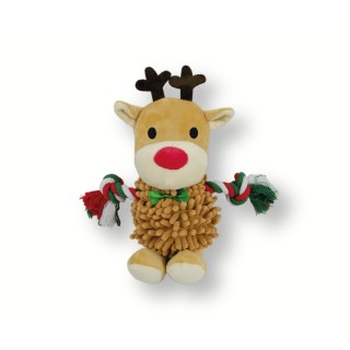 FLUFFY CHUMS PELUCHE ALCE NAVIDAD CON HILO
