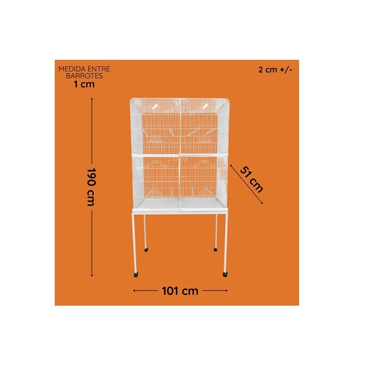 JAULA P/AVE VOLADORA 4 DEPARTAMENTOS
