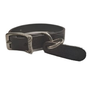 COLLAR PIEL GRABADO 2CM T12 30CM.