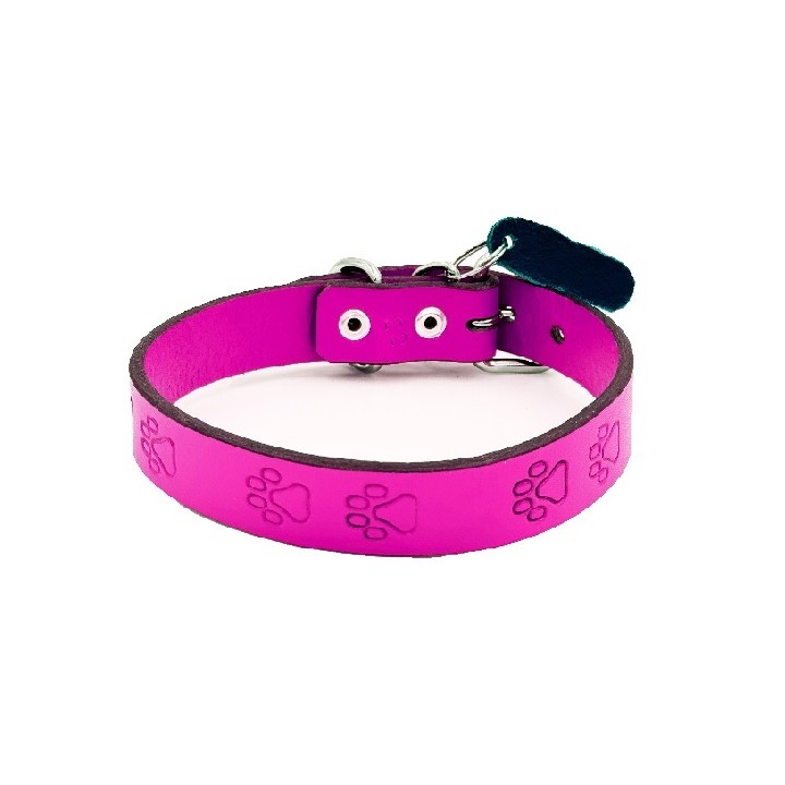 COLLAR PIEL GRABADO 3CM T22 55CM.